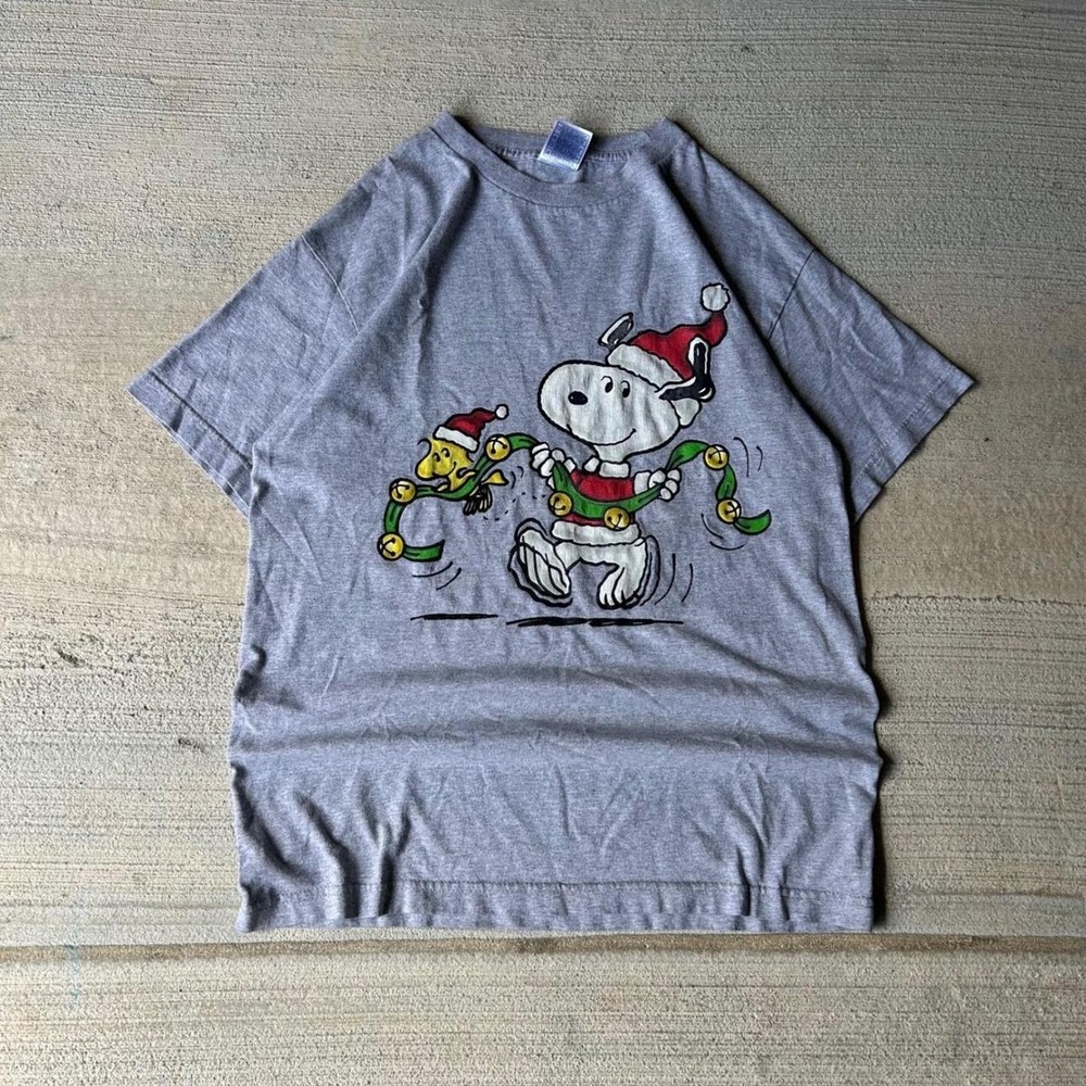 2000s Peanuts Snoopy Woodstock Christmas T-Shirt
